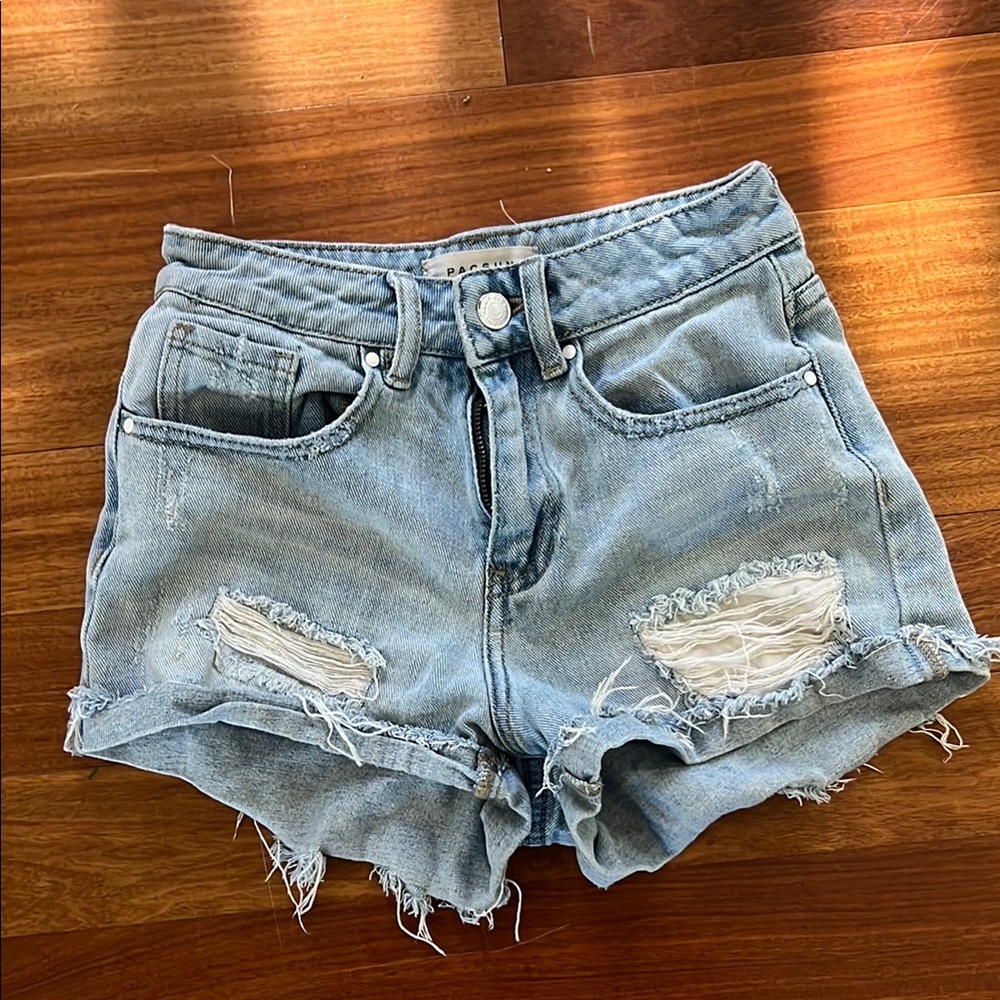 Denim Distressed Women Shorts